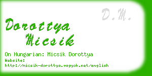 dorottya micsik business card